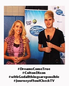 Colton Dixon with Soul Check TV Host Sarah Kittle